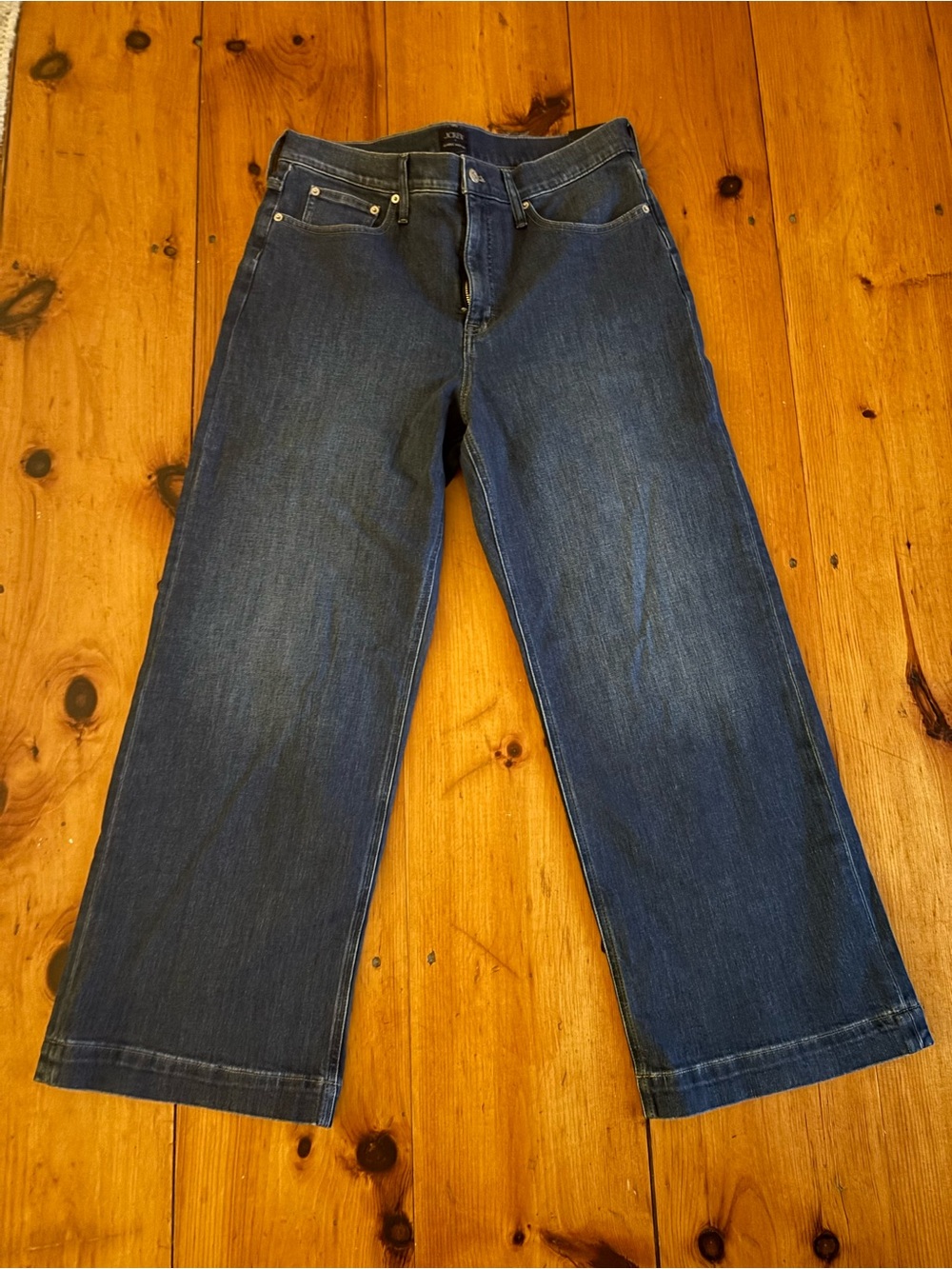 J. Crew Wide-Leg Jeans in Blue Denim